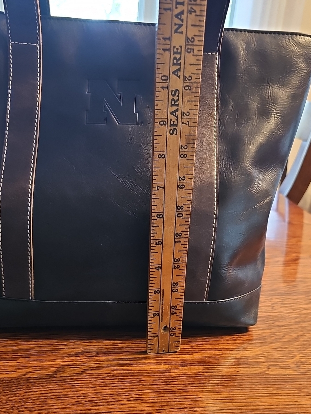 Nebraska Logo Leather Tote & Wallet - Picture 11 of 11